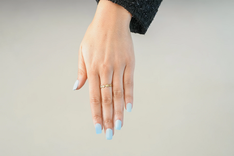 Press-On Nails Bleu coton