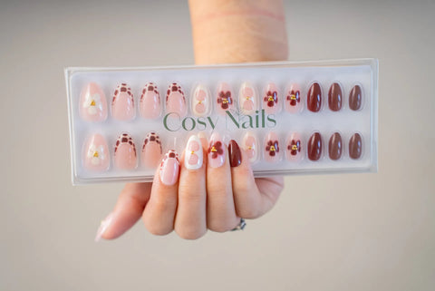 Press-On Nails Bouquet perlé