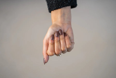 Press-On Nails Brun prune