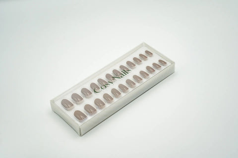 Press-On Nails Brun prune