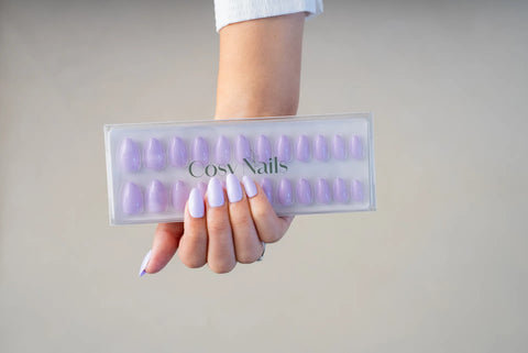 Press-On Nails Lueur de lilas