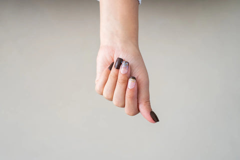 Press-On Nails Mocha stardust