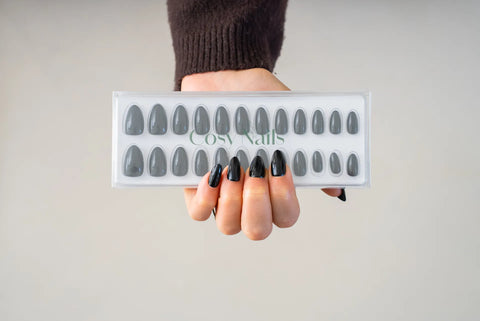 Press-On Nails Noir saphir
