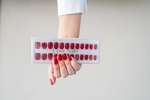 Press-On Nails Rouge intense