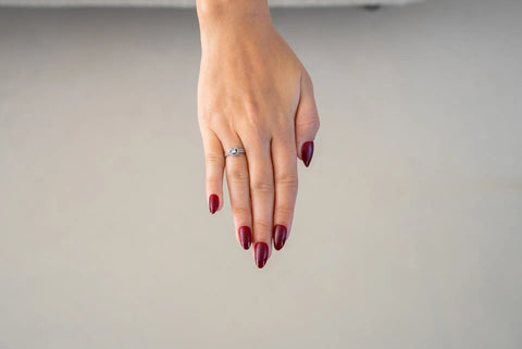Press-On Nails Velours de bordeaux