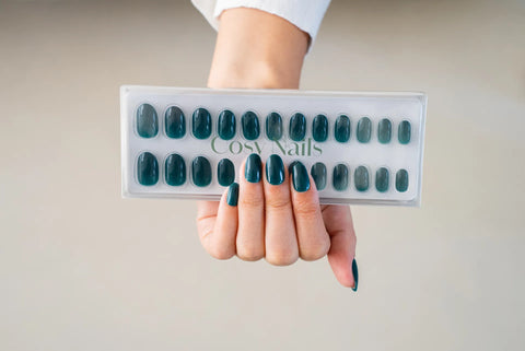Press-On Nails Vert émeraude